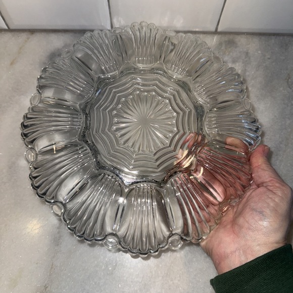 Anchor Hocking Glass 896 Clear Deviled Egg Plate - Picture 5 of 6